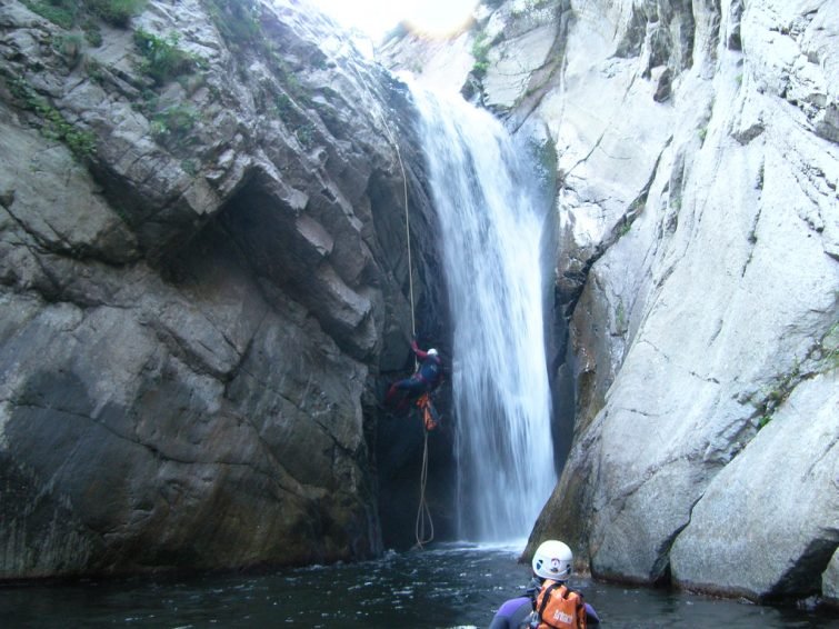 Canyoning, descente du Llech