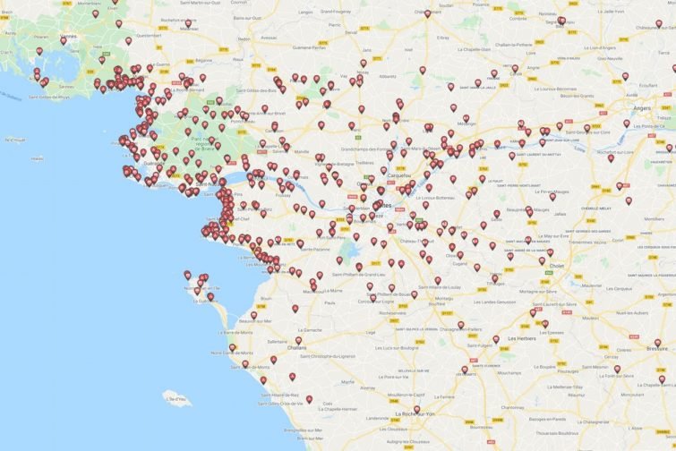 Carte Caramaps de la Loire-Atlantique