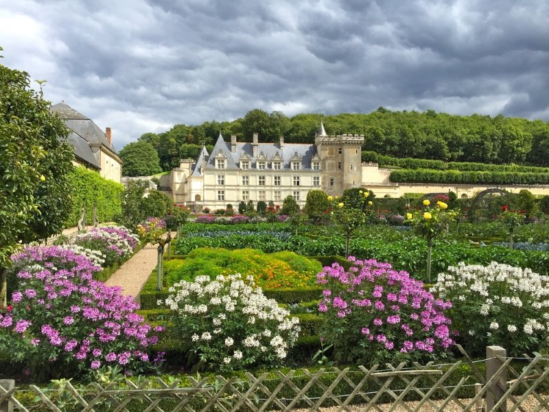 chateau de villandry jardin fleuri