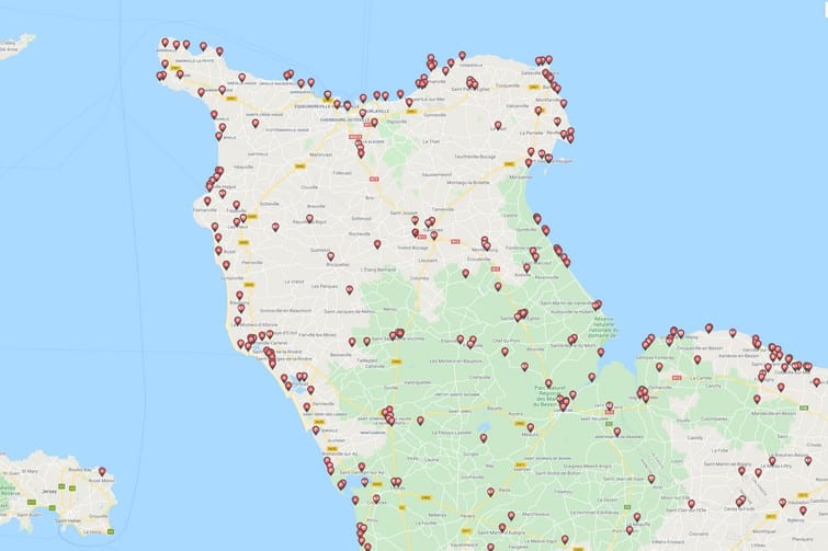 Carte Caramaps du Cotentin