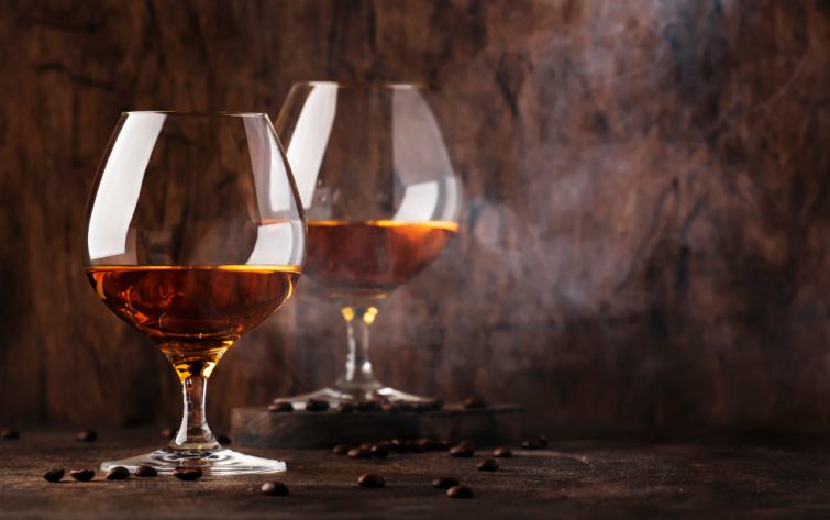 Verre d'Armagnac pour dégustation