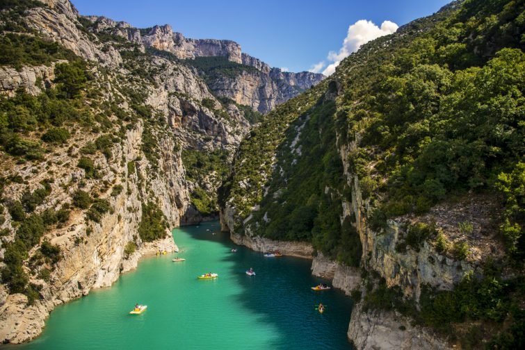 Faire du kayak dans les Gorges du Verdon