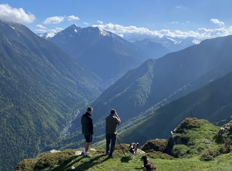 Randonneurs avec leurs chiens, Néouvielle